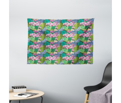 Colorful Aloha Island Motif Wide Tapestry