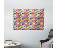 Grunge Paint Brush Strokes Wide Tapestry
