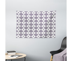 Ornamental Swirls Teardrop Wide Tapestry