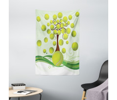 Tennis Balls Pattern Tapestry