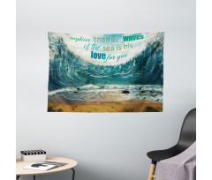 Valentines Day Theme Wide Tapestry