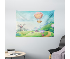 Candy Houses and Lollipop Wide Tapestry