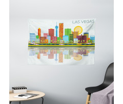 Skyline of Nevada City Wide Tapestry
