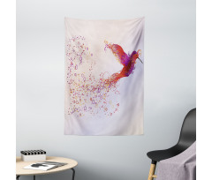 Abstract Hummingbird Tapestry