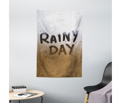 Blurred Rain Drops Photo Tapestry