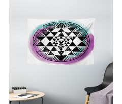 Triangle Watercolors Wide Tapestry