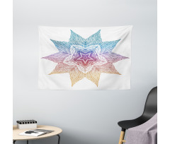 Mandala Composition Wide Tapestry