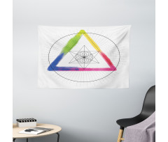 Rainbow Triangle Wide Tapestry