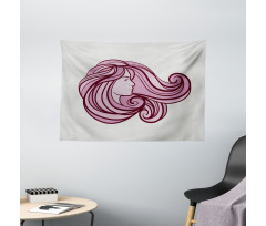 Indulgent Pinky Hair Wide Tapestry