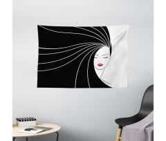 Extra Long Straight Hair Wide Tapestry