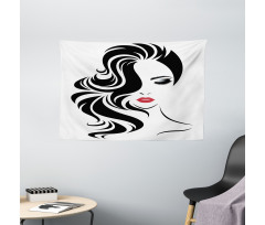Red Lipstick and Waves Wide Tapestry