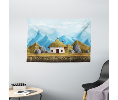 Hut in the Mountains Asia Wide Tapestry