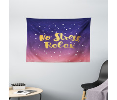 Typographic No Stress Relax Wide Tapestry