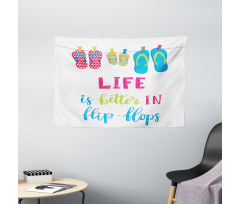 Life is Better in Flip Flops Wide Tapestry