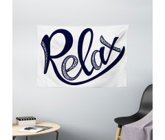 Calligraphic Font Wide Tapestry