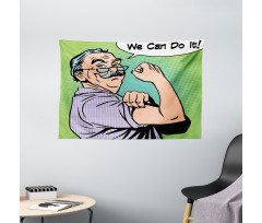 We Can Do It Calligraphy Wide Tapestry