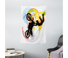 Motocross Rider Tapestry