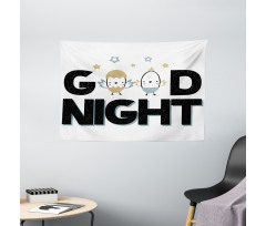 Night and Nesting Eggs Wide Tapestry
