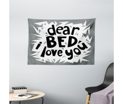 World Sleep Day Concept Wide Tapestry
