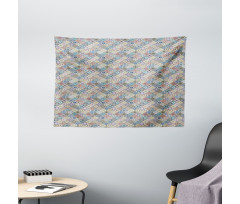 Folkloric Effect Tile Wide Tapestry