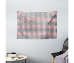 Round Edged Pink Rhombus Wide Tapestry