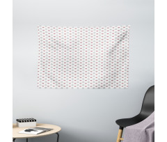 Hearts Built-in Pomegranate Wide Tapestry