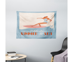 Summer and Sea Wide Tapestry