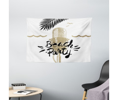 Musical Beach Party Wide Tapestry
