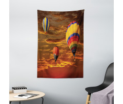 Skyscape Colorful Vehicles Tapestry