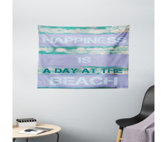 Happiness is Beach Day Wide Tapestry