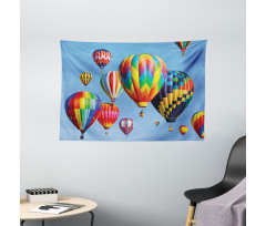 Colorful Air Travel Wide Tapestry