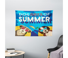 Dogs Days of Summer Wide Tapestry