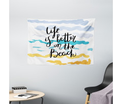 Watercolor Brushstroke Wide Tapestry