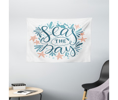 Seas Day Starfishes Wide Tapestry