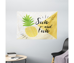 Sun and Fun Pineapple Wide Tapestry