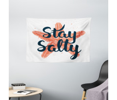 Stay Salty Starfish Wide Tapestry