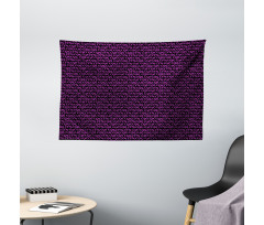 Retro Funky Xoxo Lettering Wide Tapestry