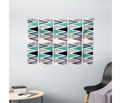 80s Memphis Zigzag Wide Tapestry