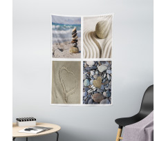 Sand and Pebbles Collage Tapestry