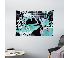 Expressive Ink Pattern Wide Tapestry