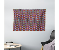 Patch Crosslinked Design Wide Tapestry