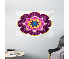 Vintage Motif Mandala Wide Tapestry