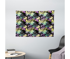 Brush Strokes Modern Art Wide Tapestry