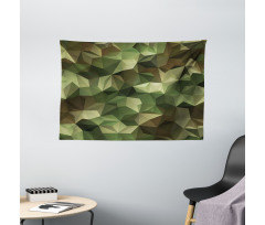 Angular Polygon Design Wide Tapestry