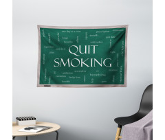 Smoking Message Blackboard Wide Tapestry