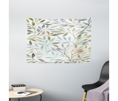 Watercolor Floral Pattern Wide Tapestry