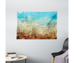 Grunge Contemporary Art Wide Tapestry