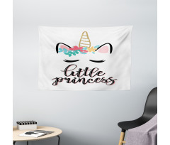 Little Princess Phrase Girly Wide Tapestry