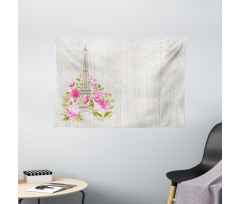 Spring Blossoming Flowers Wide Tapestry
