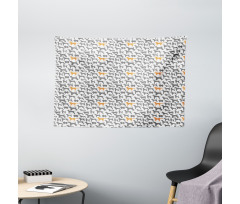 Dog Silhouettes Pet Lovers Wide Tapestry